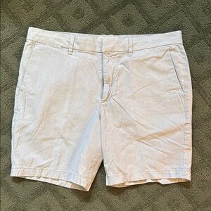 Original Penguin White/light grey striped Flat Front Shorts for Effortless Style